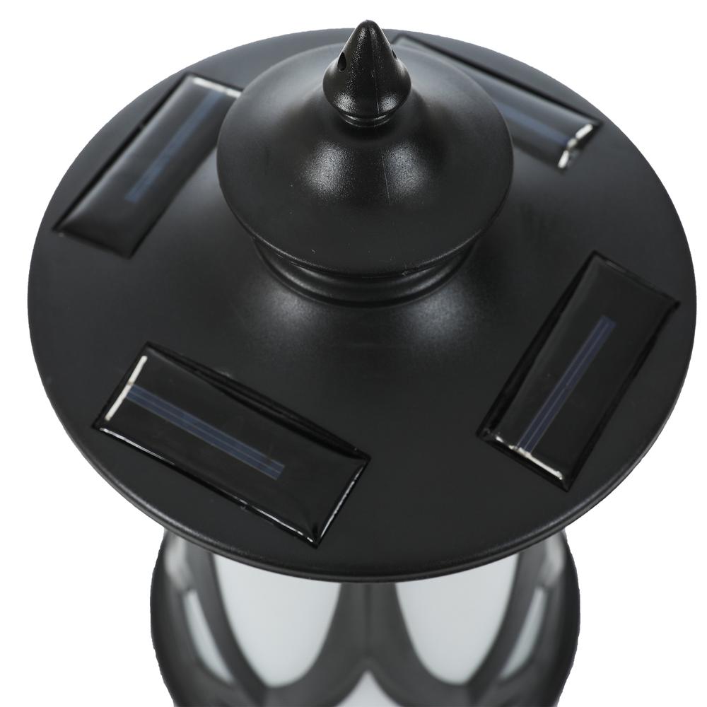 Solar Powered Light Black and White Plastic Lantern. Picture 6