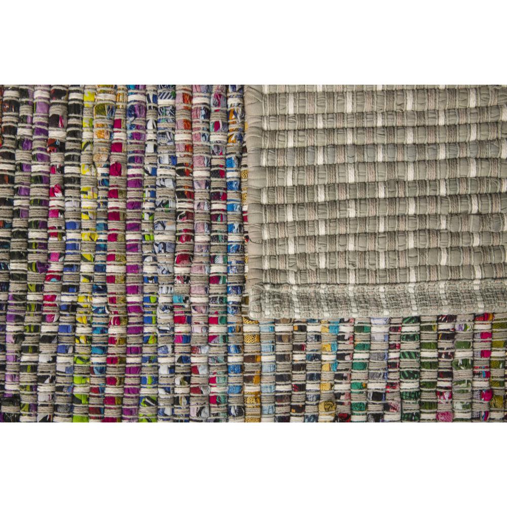 3'x5' Handloom Multi-Color Recycled Cotton Rug. Picture 6