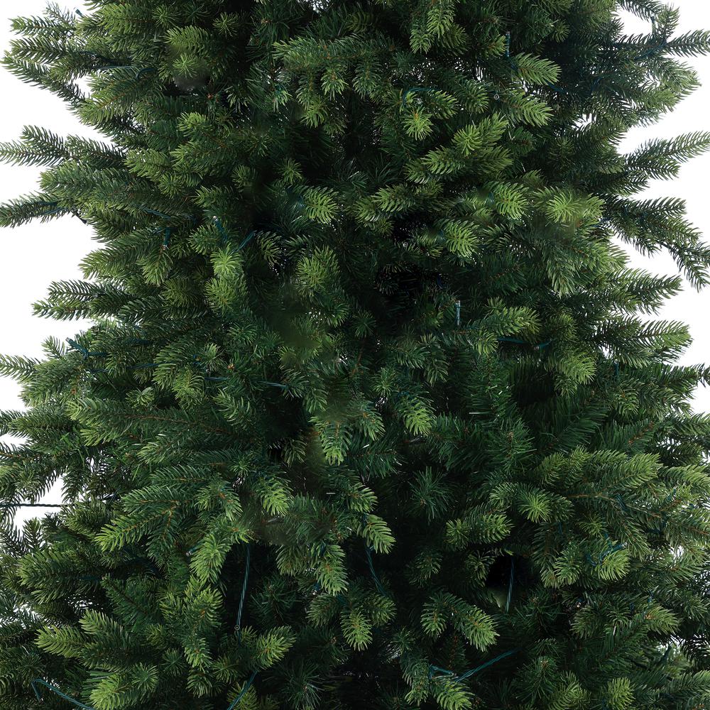 7ft Pre-Lit Artificial Christmas Tree (Green, white). Picture 5