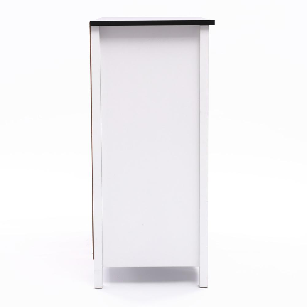 White Manufactured Wood 2-Door Bathroom Linen Cabinet. Picture 7