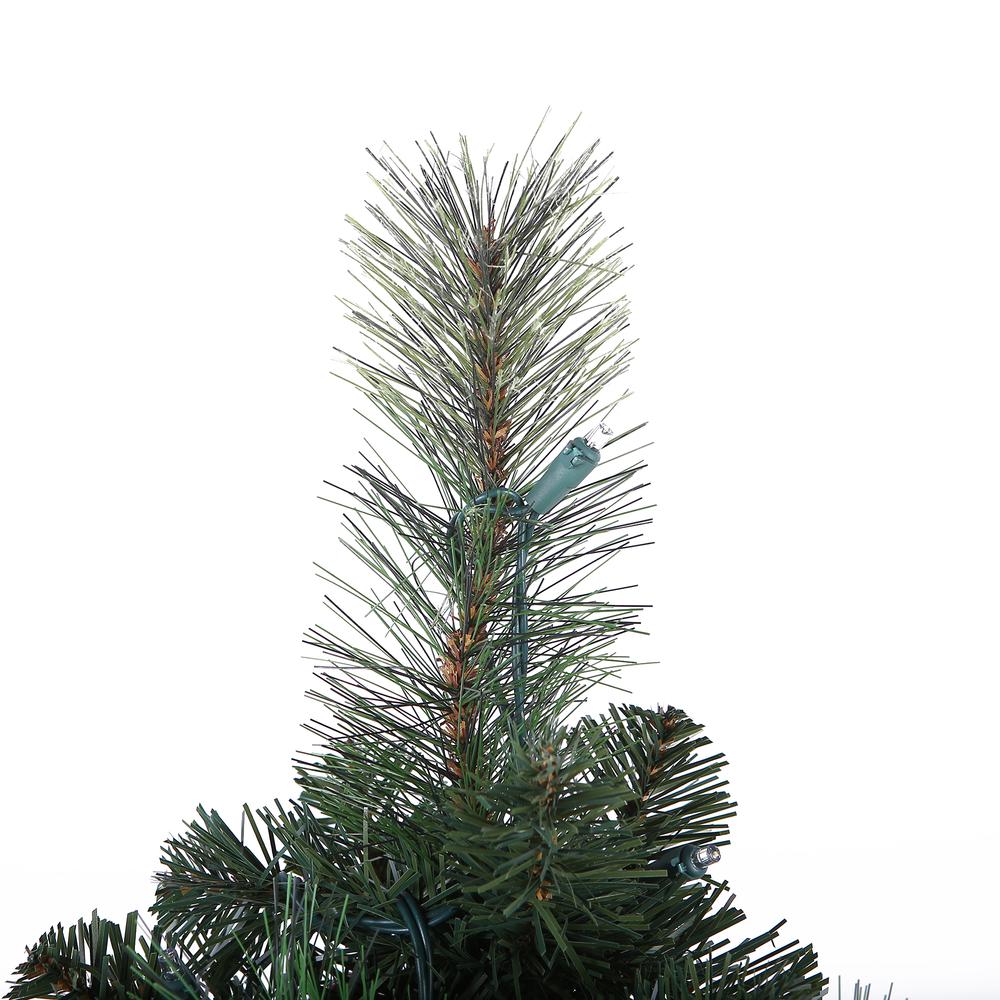 4.2Ft Pre-Lit LED Artificial Pine Christmas Tree with Pine Cones and Berries. Picture 4