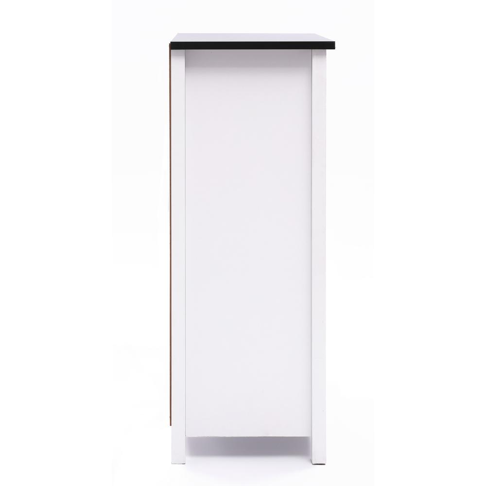 White Manufactured Wood 1-Drawer 1-Door Bathroom Linen Cabinet. Picture 11