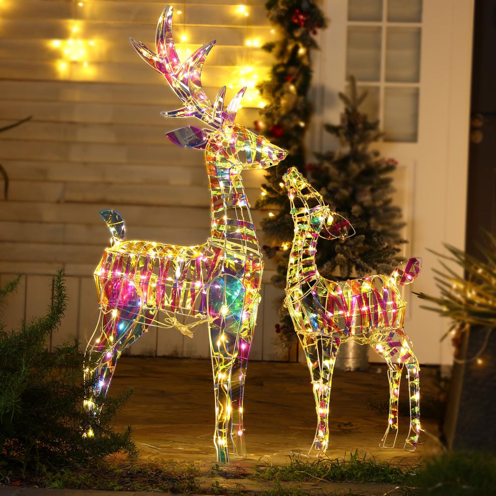 Magical Deer Lighted Winter Holiday Yard Decoration. Picture 3