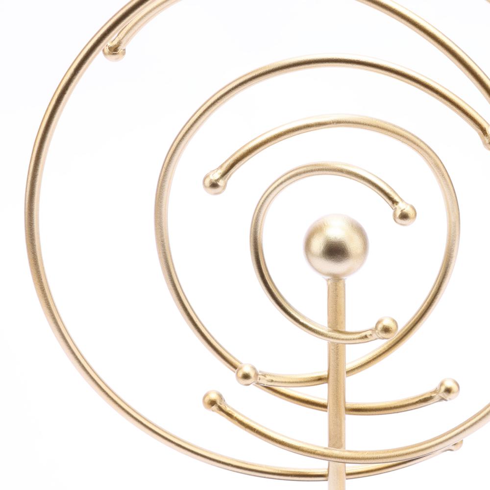 Abstract Celestial Orbit Gold Metal and Black Base Tabletop Decor. Picture 10
