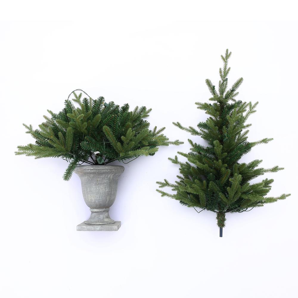 4Ft Pre-Lit LED Artificial Fir Christmas Tree with Urn Pot. Picture 6