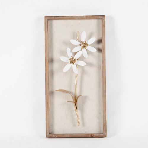 Set of 2 Flower Wall Plaque. Picture 1