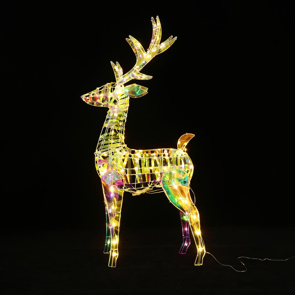 Magical Deer with Antlers Lighted LED Winter Holiday Yard Decoration. Picture 5