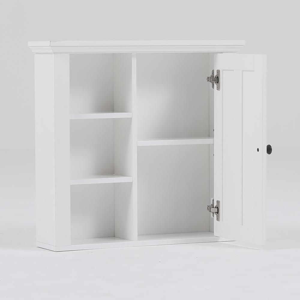 White MDF Wood Bathroom Wall Storage Cabinet. Picture 3