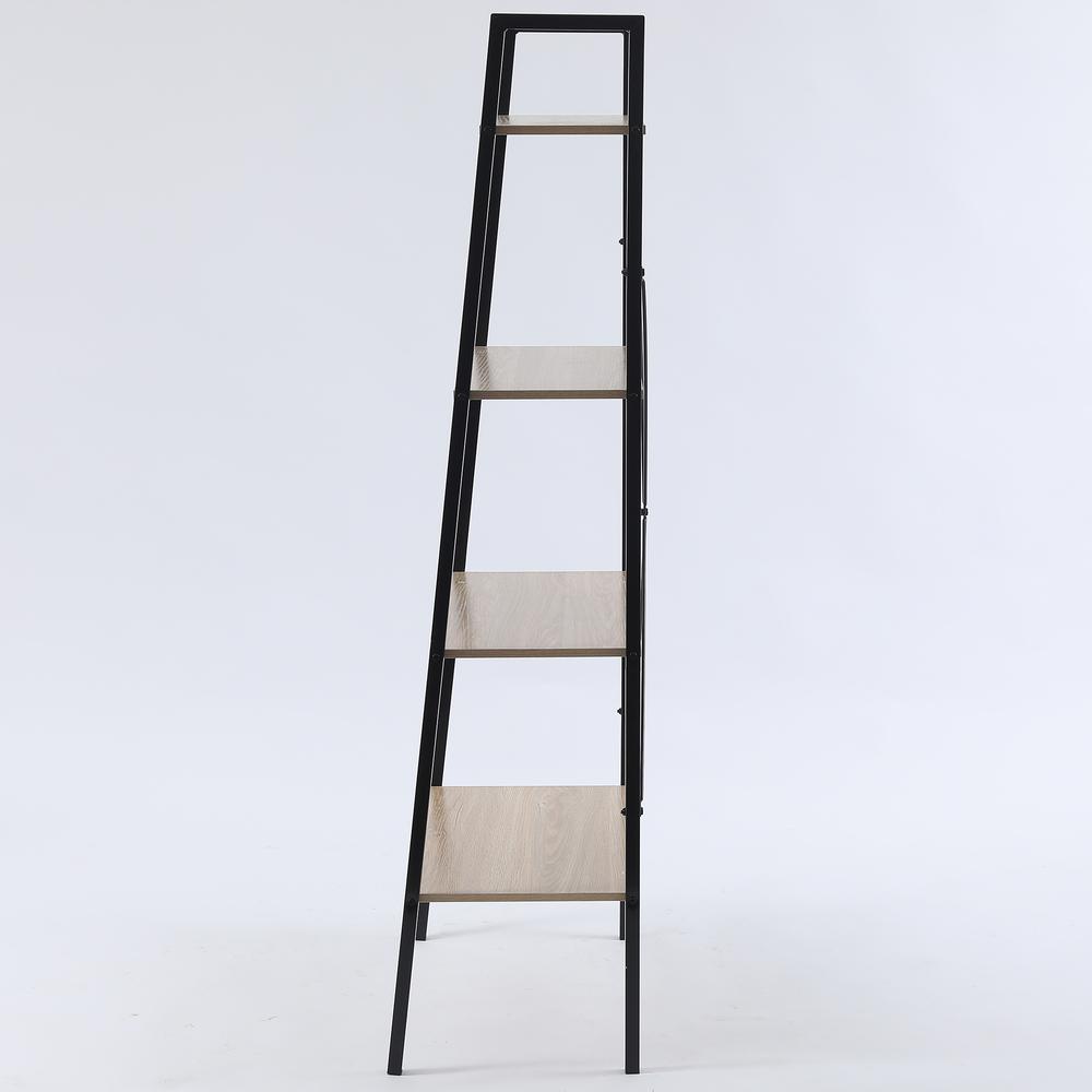Wood and Metal 58in. H Ladder Shelf 4-Tier Etagere. Picture 8