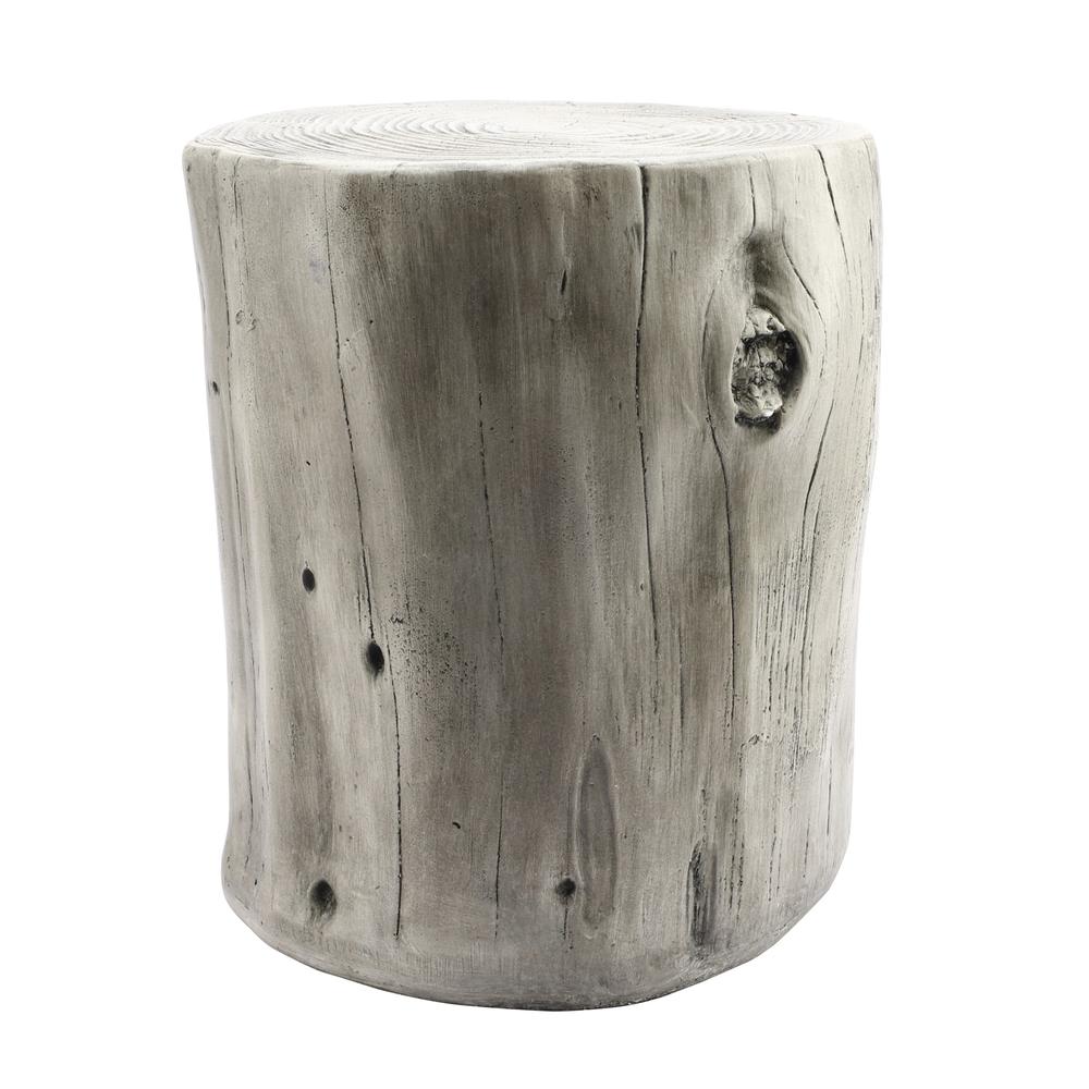 Gray Faux Wood MgO Indoor and Outdoor Side Table. Picture 3