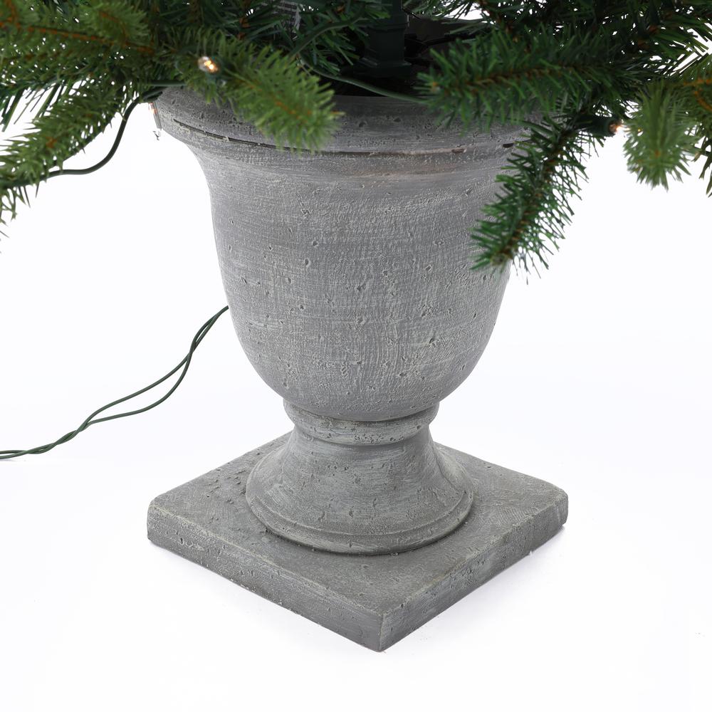 4Ft Pre-Lit LED Artificial Fir Christmas Tree with Urn Pot. Picture 7