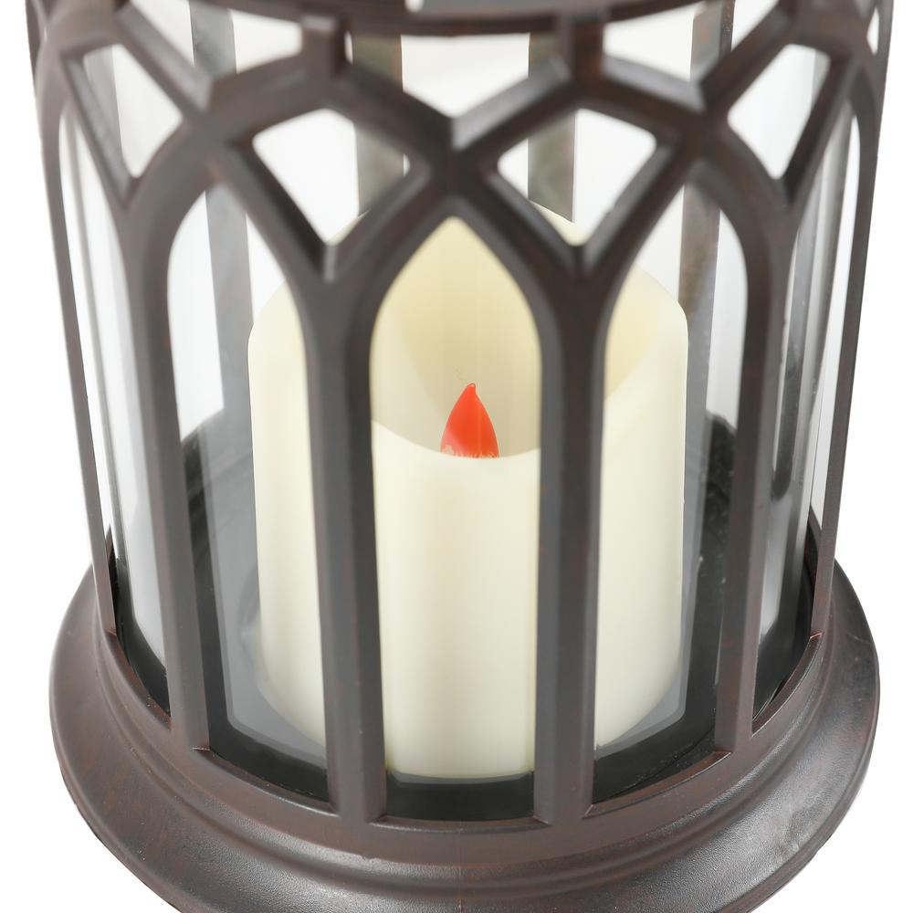 Round Lantern with Candle Solar Light. Picture 7