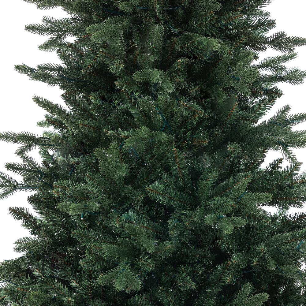 7ft Pre-Lit PE/PVC Artificial Green Christmas Tree. Picture 5