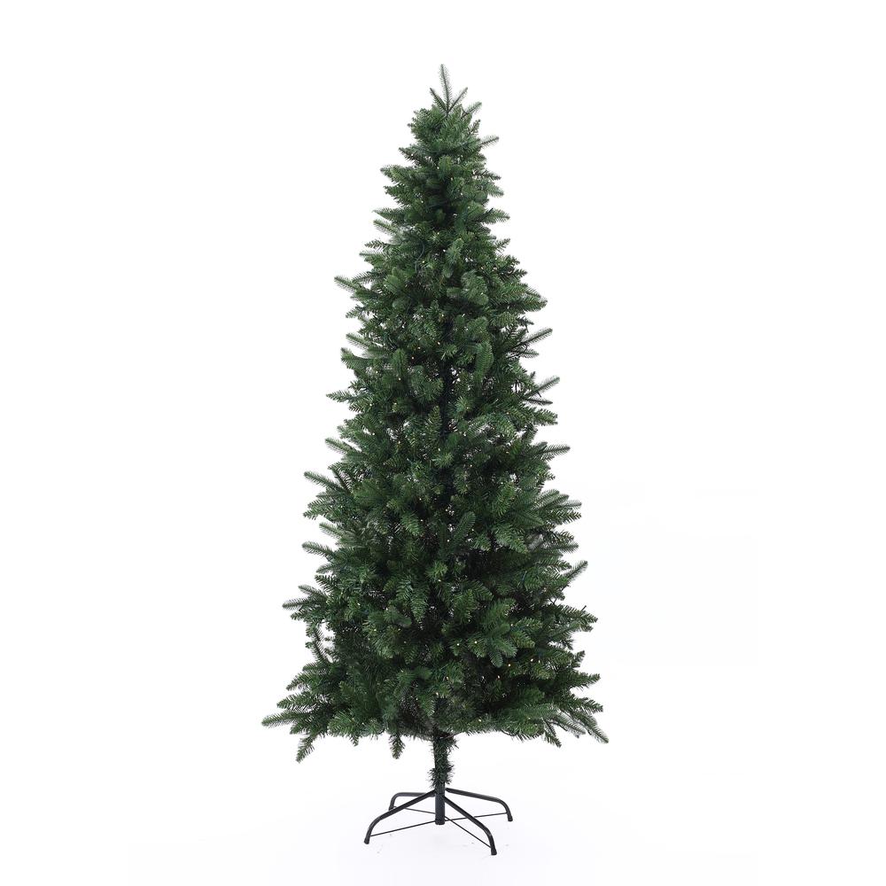 7Ft Pre-Lit LED Artificial Slim Pine Christmas Tree. The main picture.