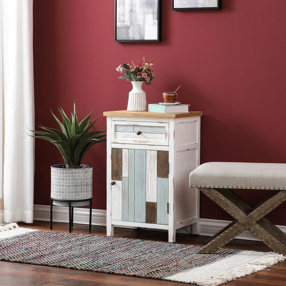 Multi-Color Wood Side Accent Table. Picture 3