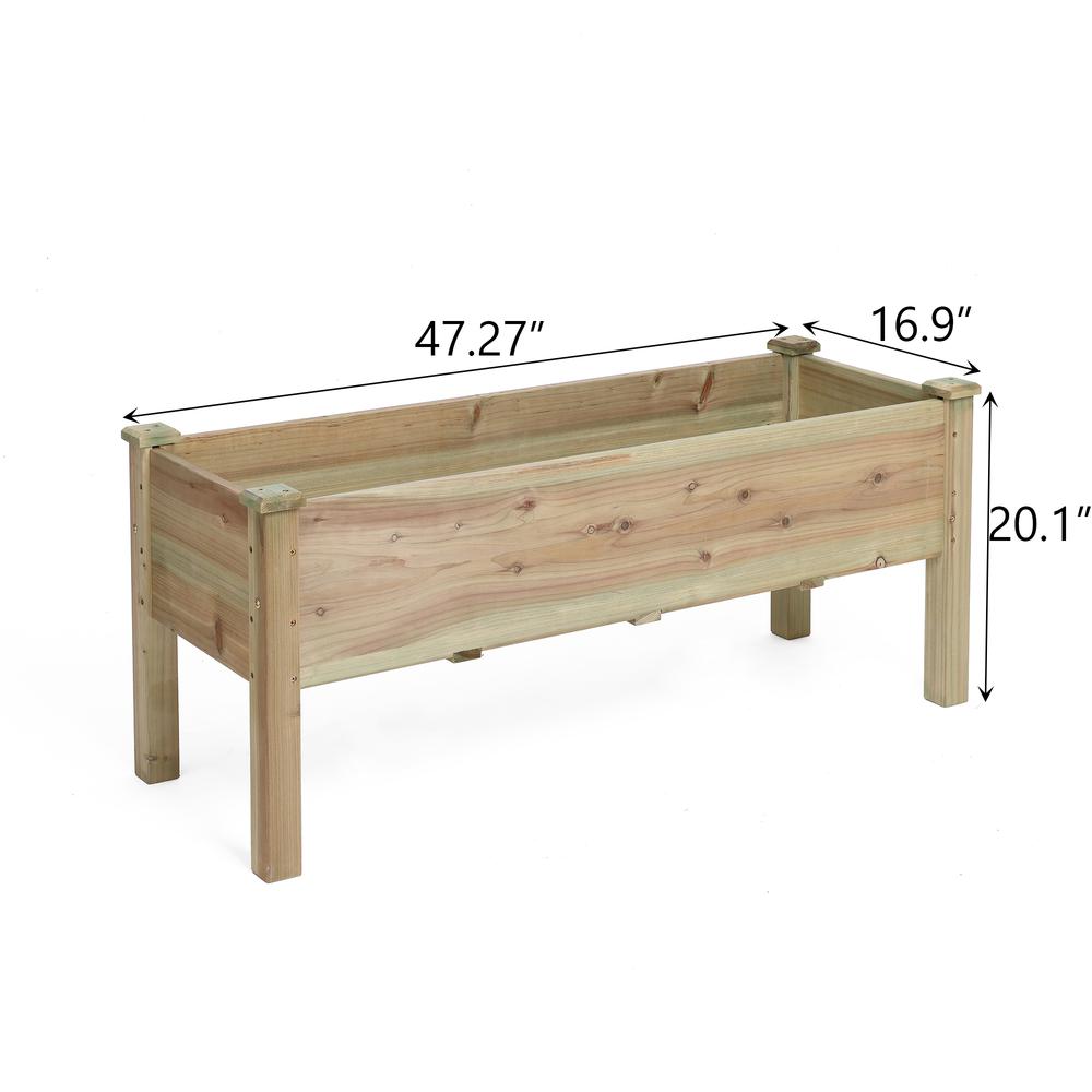 20.1 H Unfinished Fir Wood Raised Garden Bed Planter. Picture 8