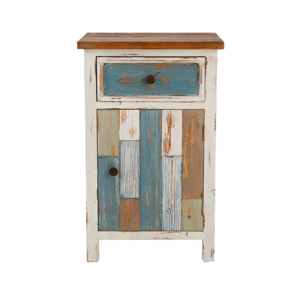 Rustic Multi-Color Accent End Table. Picture 1