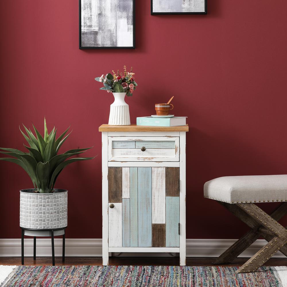 Multi-Color Wood Side Accent Table. Picture 2