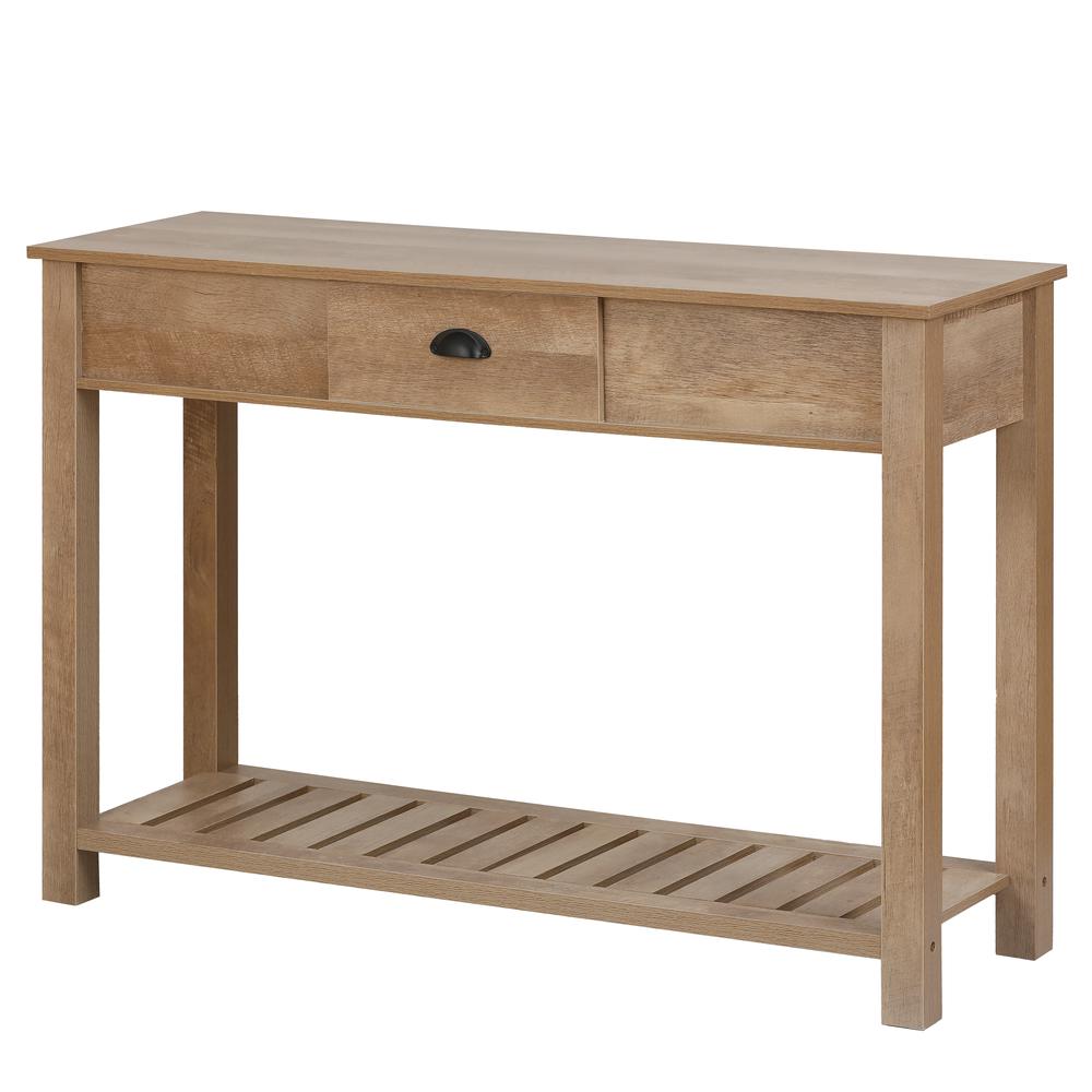 Farmhouse Rustic Engineered Wood Console Table. Picture 4