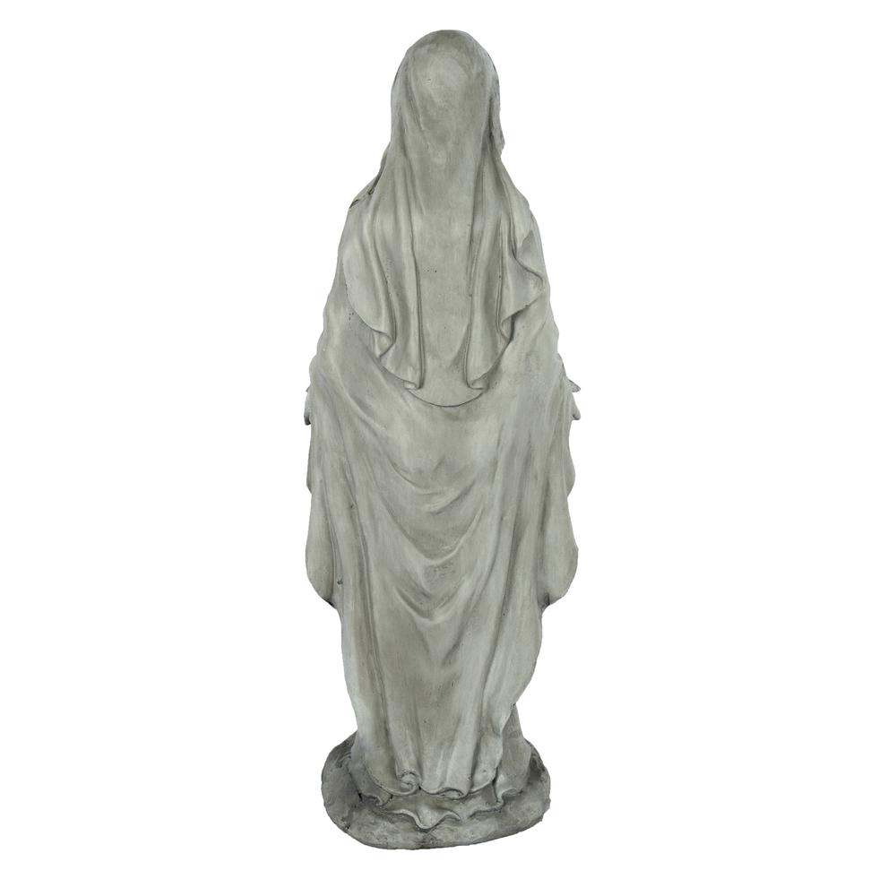 30.5" H Virgin Mary Indoor Outdoor Statue, Gray. Picture 4