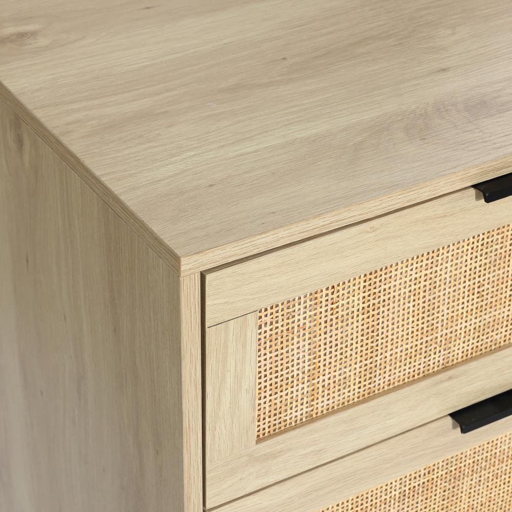 Light Oak Manufactured Wood 6-Drawer Bedroom Dresser. Picture 9