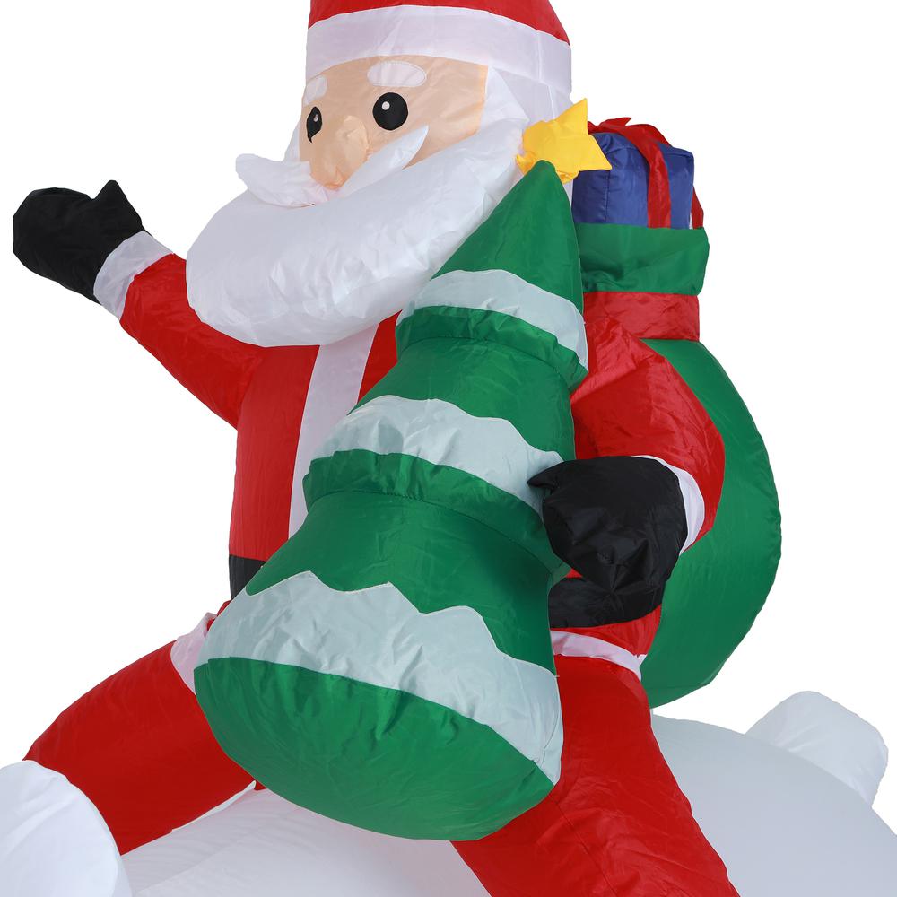 6Ft Santa and Polar Bear Inflatable with LED Lights. Picture 3