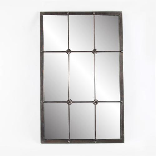 Metal Window Frame Wall Mirror. Picture 2