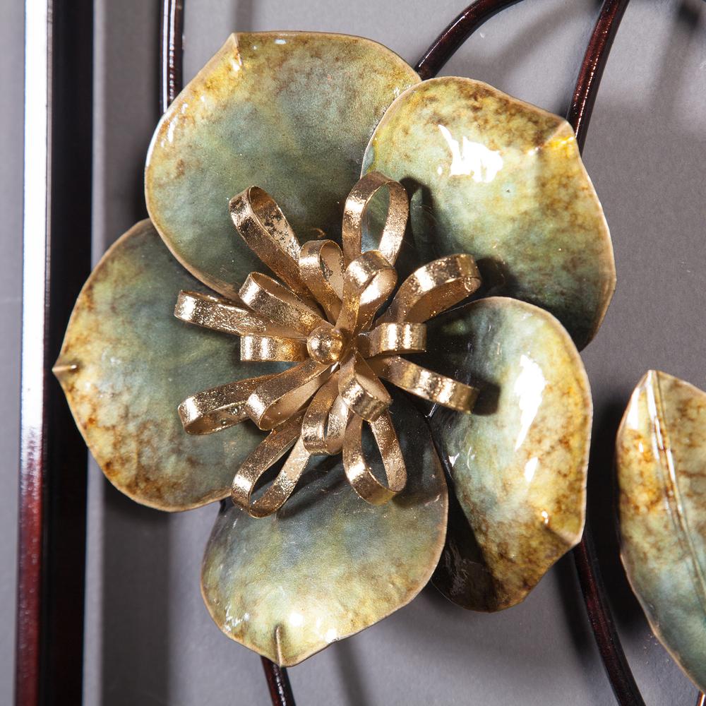 2pc Metal Flowers Wall Decor. Picture 4