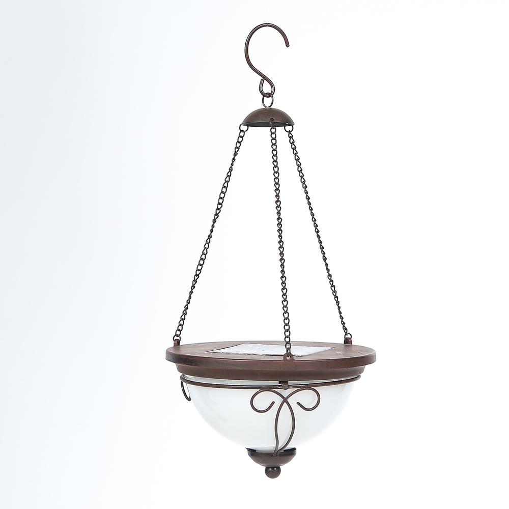 7.1in. Dia. Solar Hanging Accent Light With Scroll Design. Picture 1