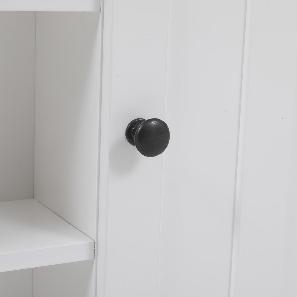 White MDF Wood Bathroom Wall Storage Cabinet. Picture 6