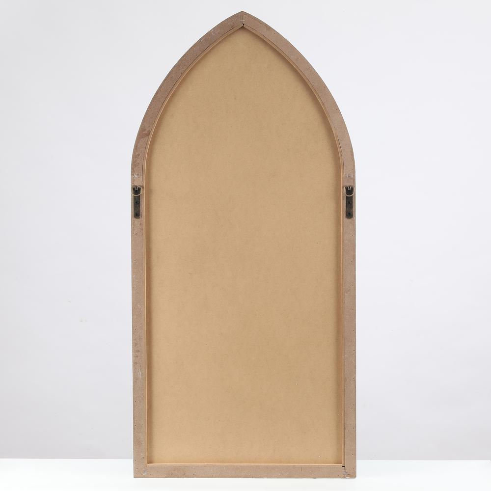 Rustic Wood Cathedral Wall Mirror. Picture 5