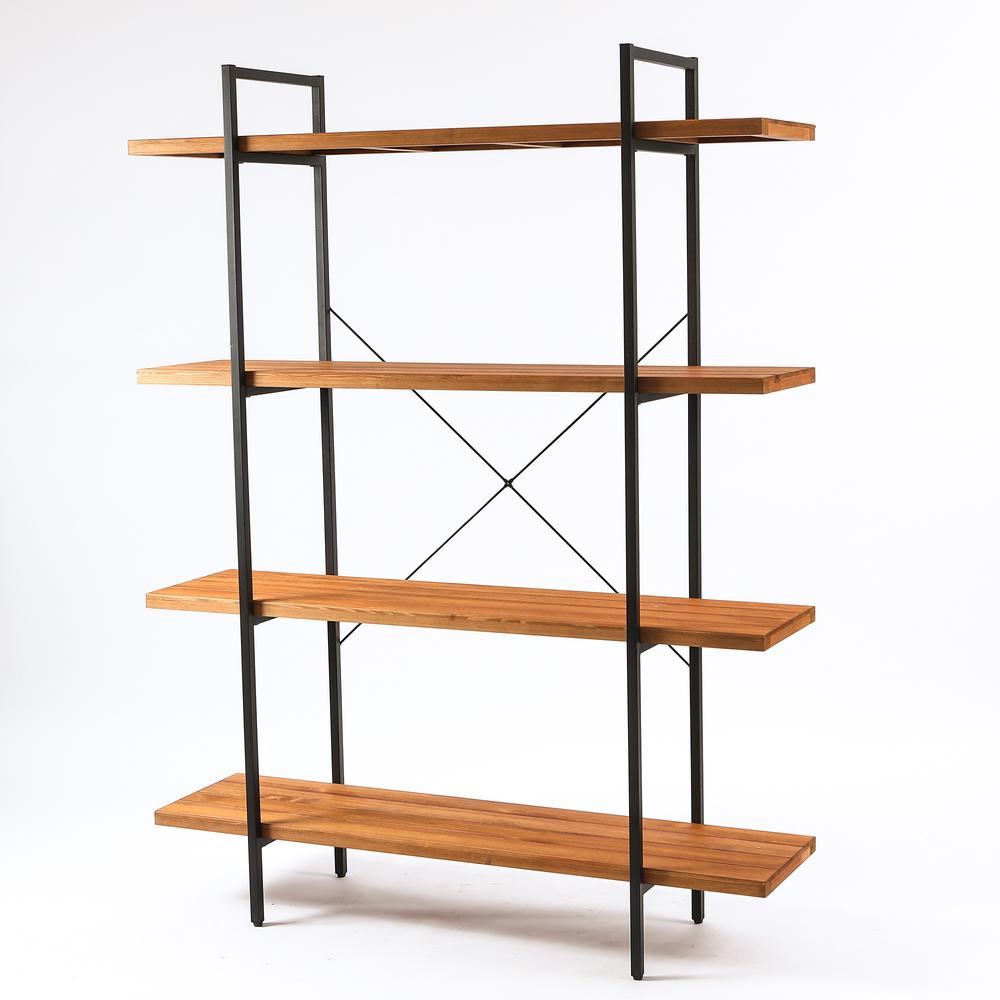 66.5in. H 4-Tier Wood Etagere Bookcase. Picture 4
