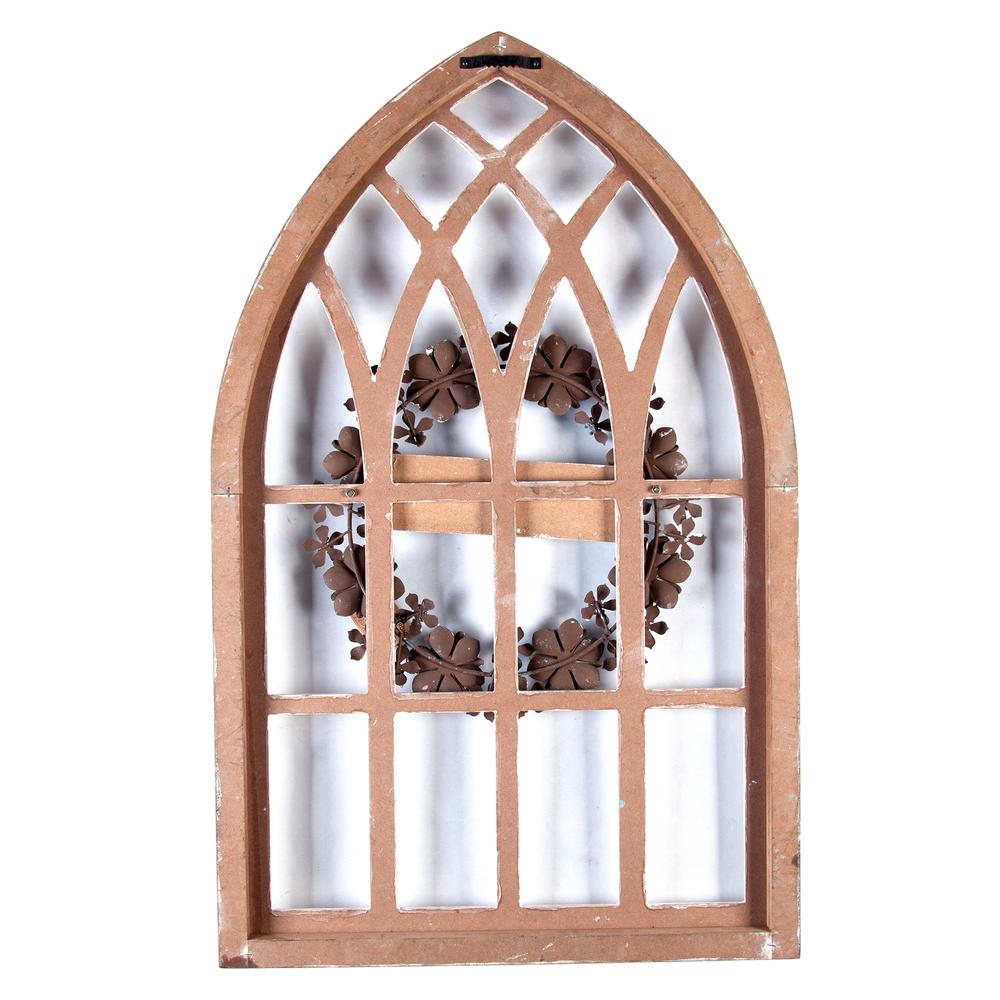 Metal/Wood Thankful Cathedral Window Wall Decor. Picture 9