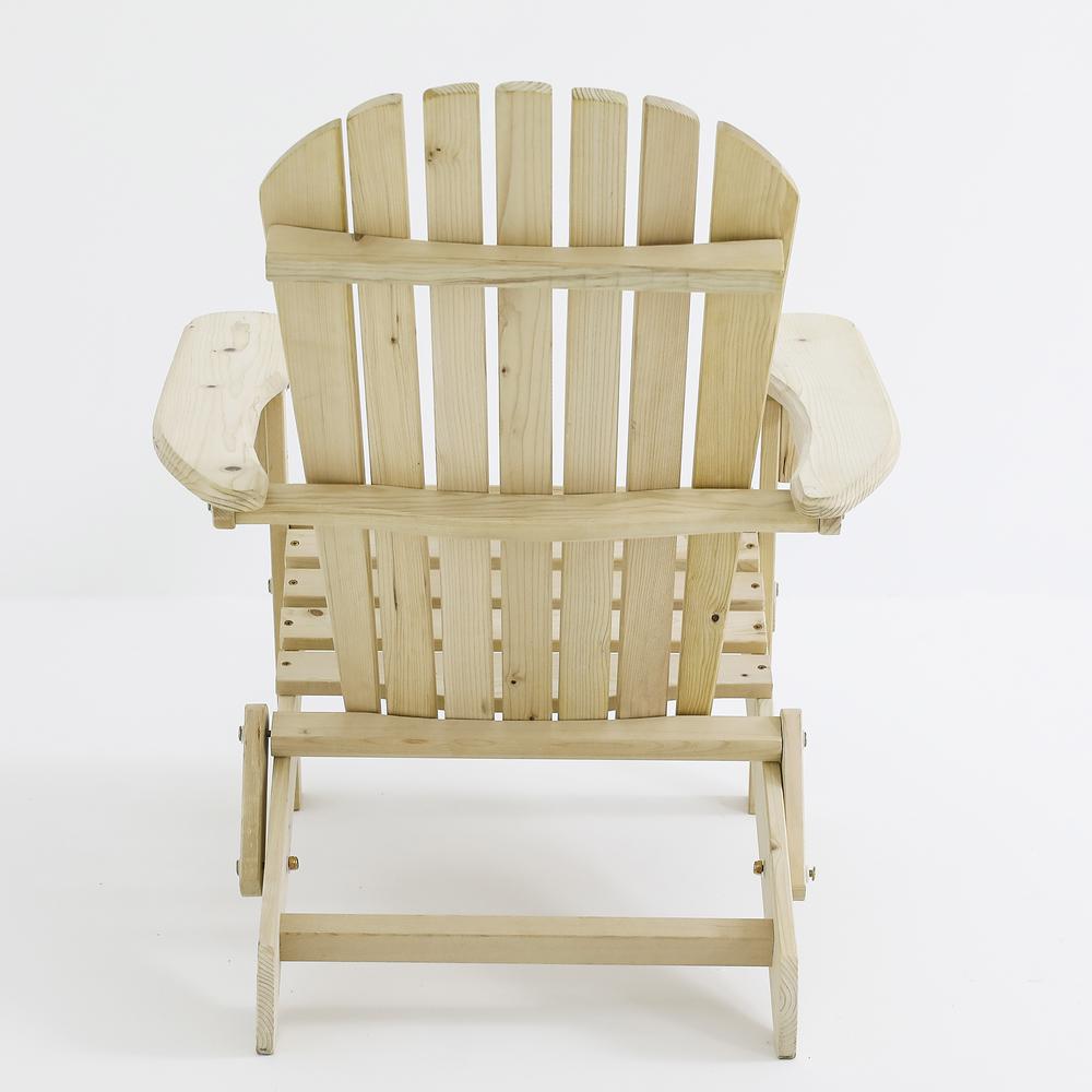 Natural Wood Adirondack Chair. Picture 8