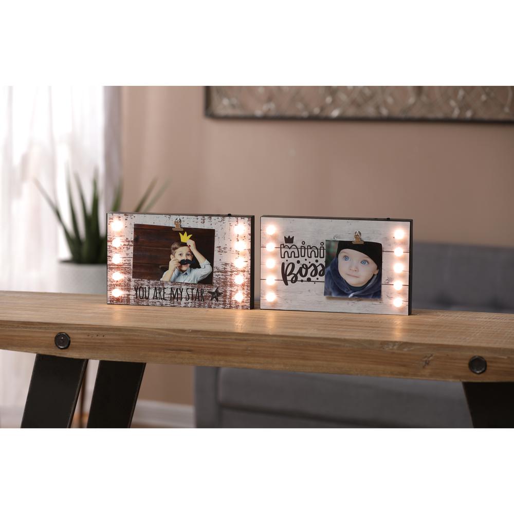 2pc Kids Mini-Boss and Star Picture Frame with LED Lights. Picture 2