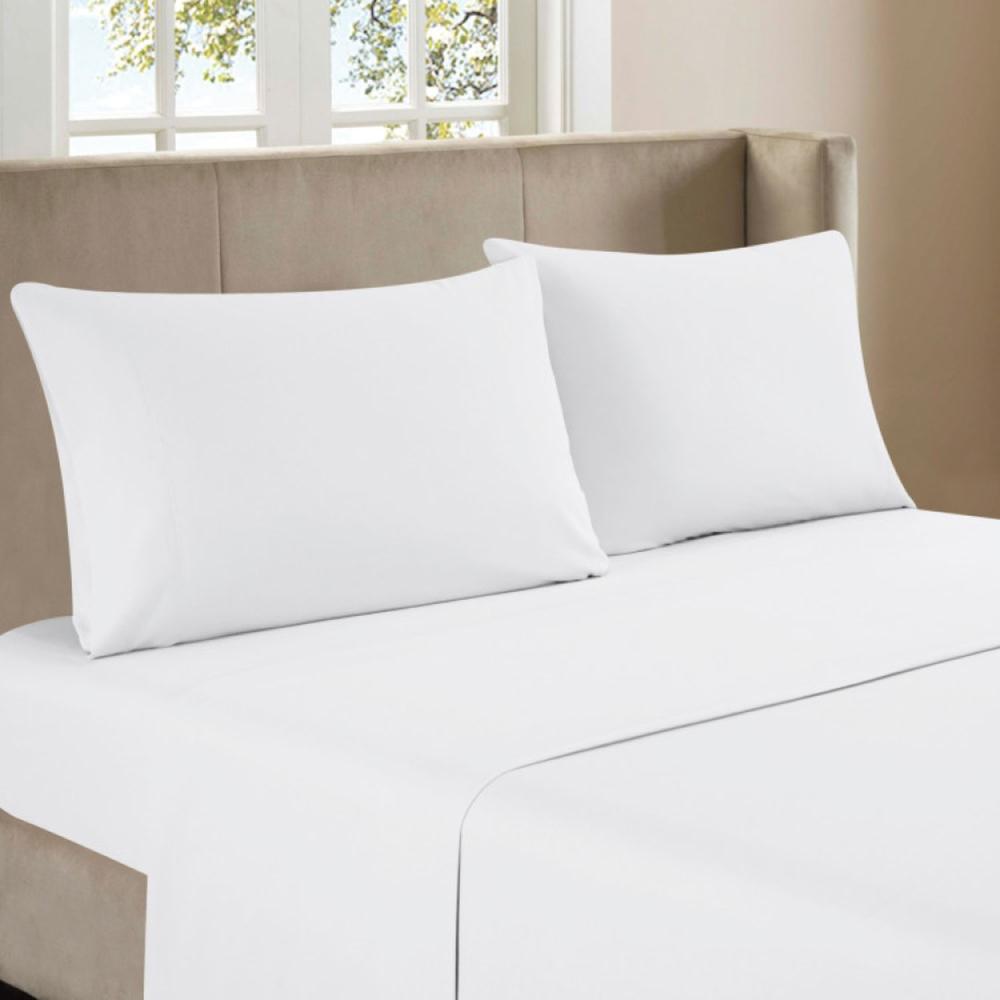 4pc Bamboo Sheet Set Solid White Queen Size