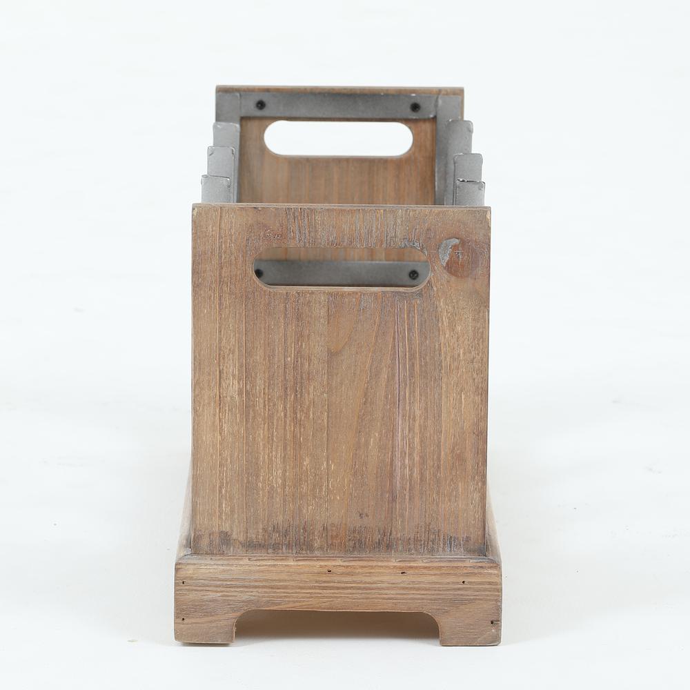 Wood and Metal Wine Holder. Picture 3