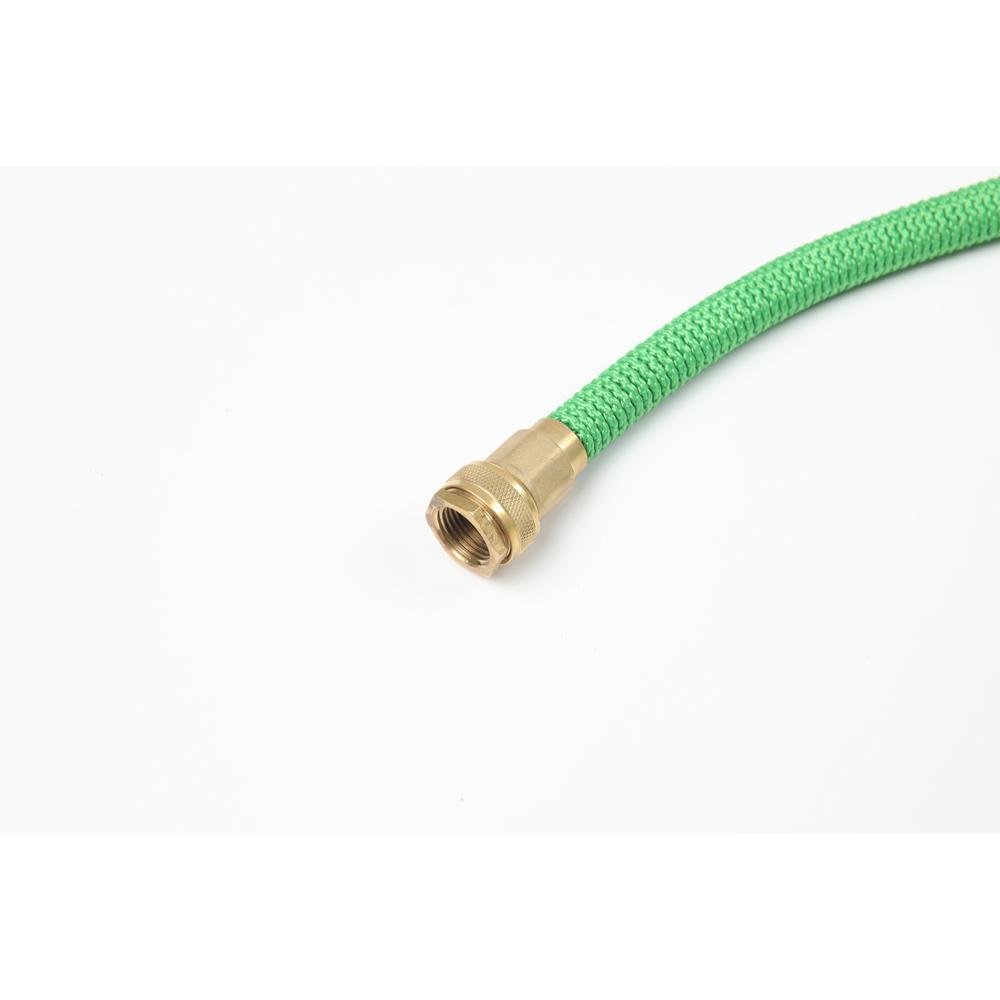 50ft Green Expandable Water Hose with Water Spray Nozzle Attachment. Picture 6