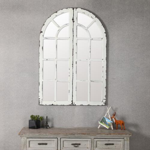 Set of 2 Window Panels with Mirror. Picture 1