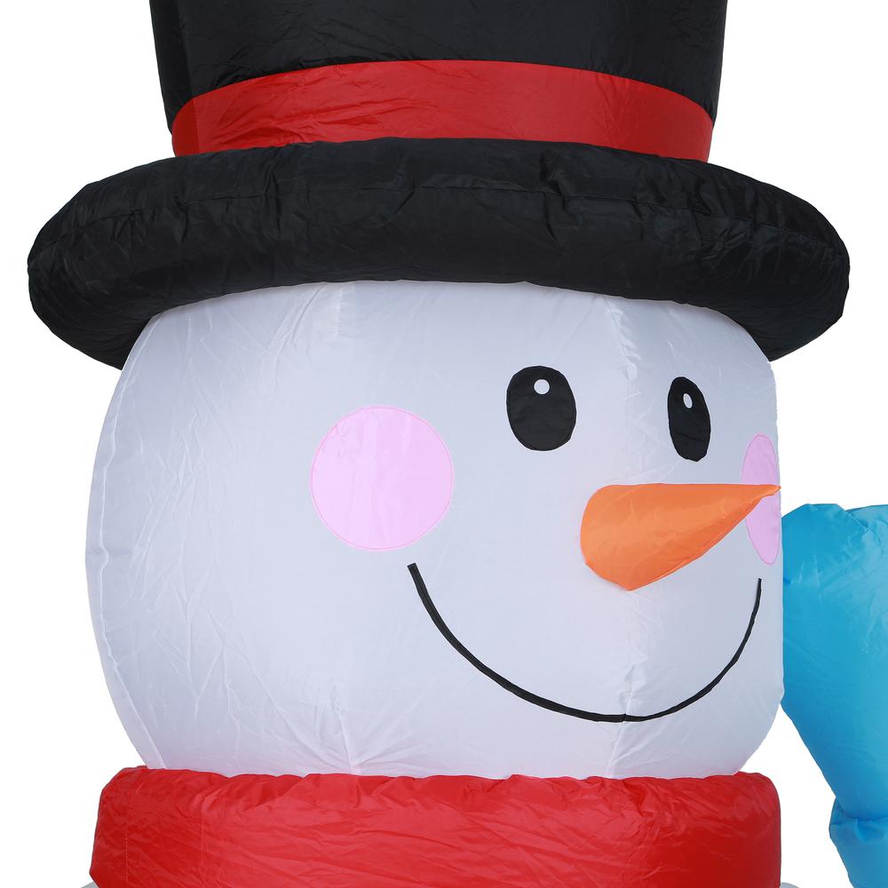 8Ft Snowman Family Inflatable with LED Lights