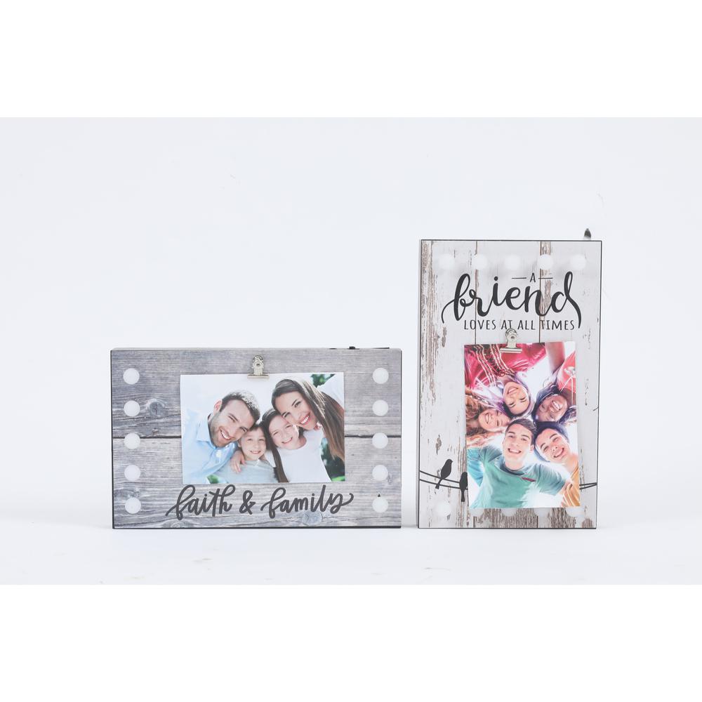 2pc Friends and Family Picture Frame with LED Lights. Picture 1