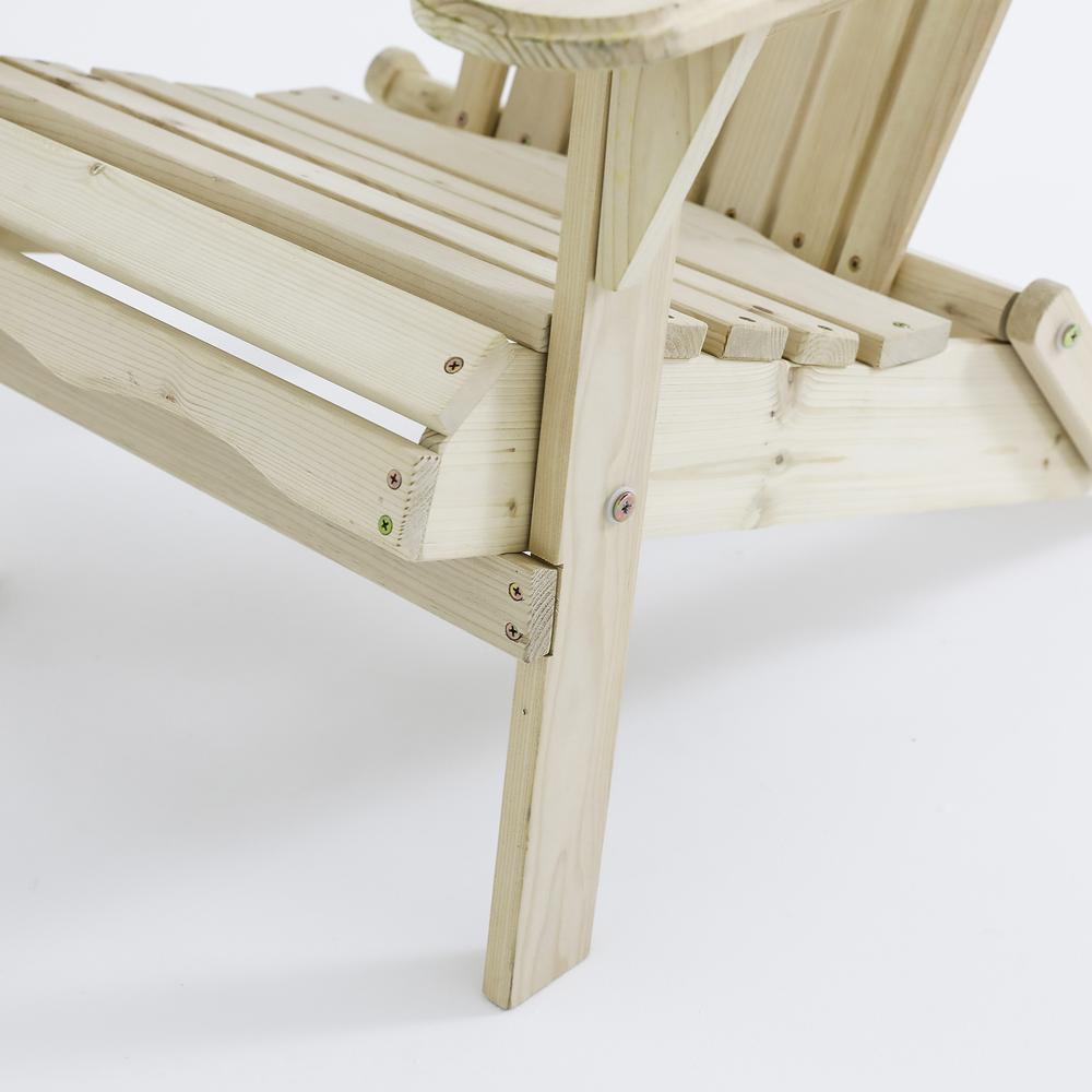 Natural Wood Adirondack Chair. Picture 6