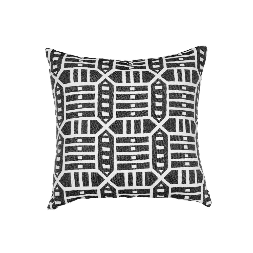 18"x18"  Pacifica Accent  Throw Pillow by in Roland Charcoal. Picture 3