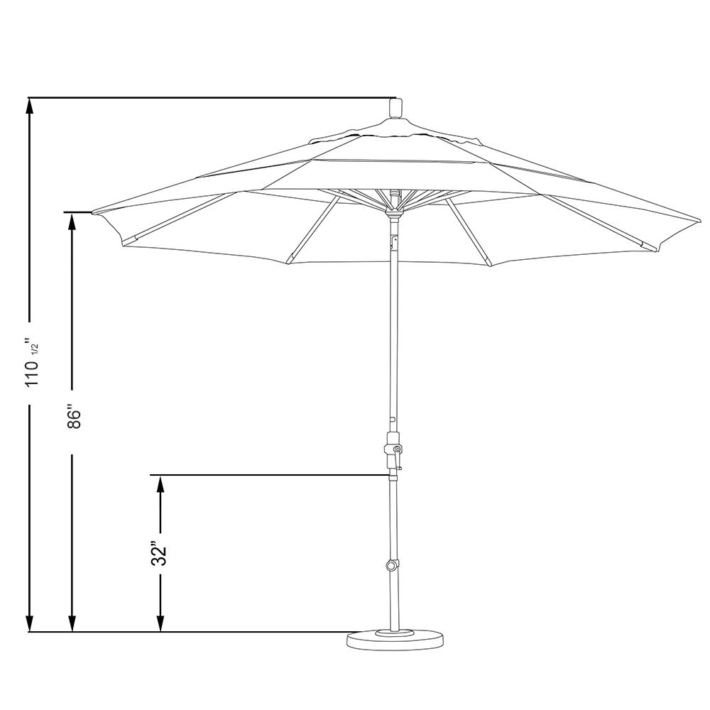 California Umbrella 11' Golden State Series Patio Umbrella. Picture 3