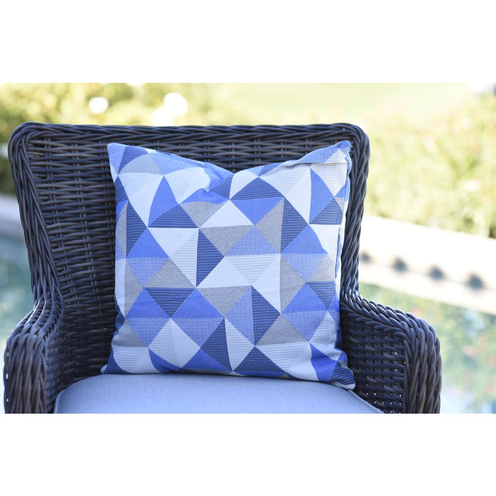 18"x18"  Pacifica Accent  Throw Pillow by in Ruskin Blue. Picture 2