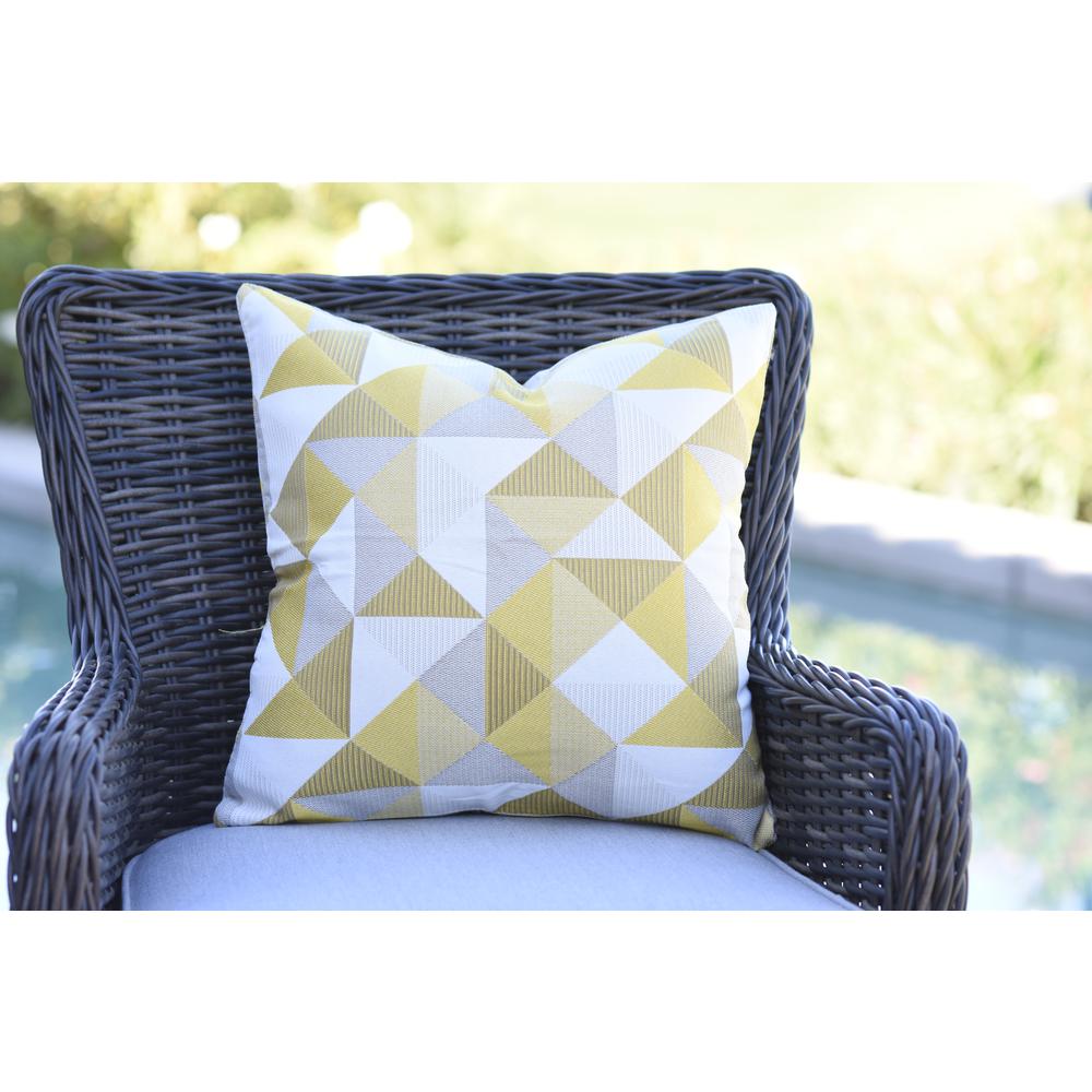 18"x18"  Pacifica Accent  Throw Pillow by in Ruskin Yellow. Picture 2