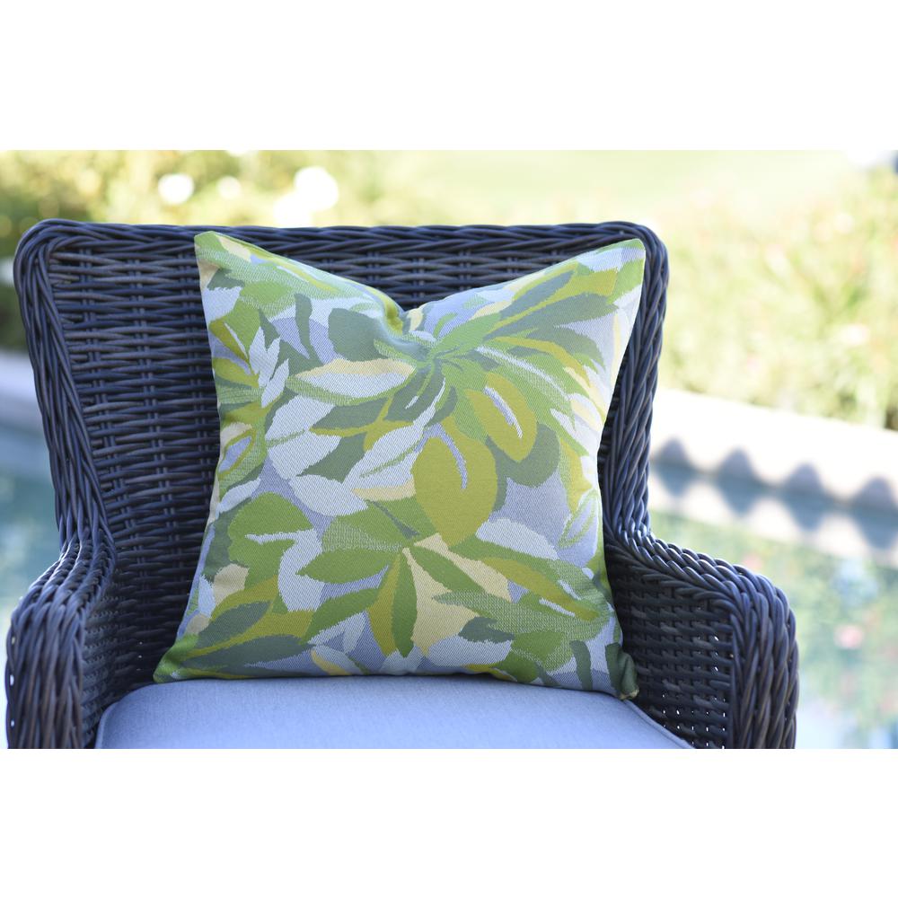 18"x18"  Pacifica Accent  Throw Pillow by in Dewey Green. Picture 2