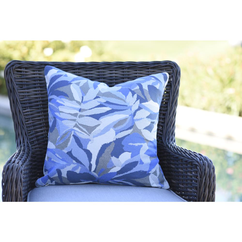 18"x18"  Pacifica Accent  Throw Pillow by in Dewey Blue. Picture 2