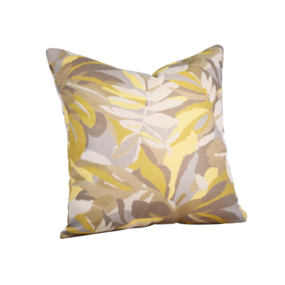 18"x18"  Pacifica Accent  Throw Pillow by in Dewey Yellow. Picture 3