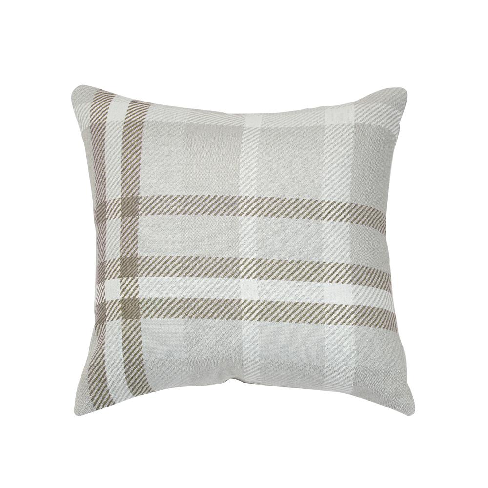 18"x18"  Pacifica Accent  Throw Pillow by in Tartan Hemp. Picture 1